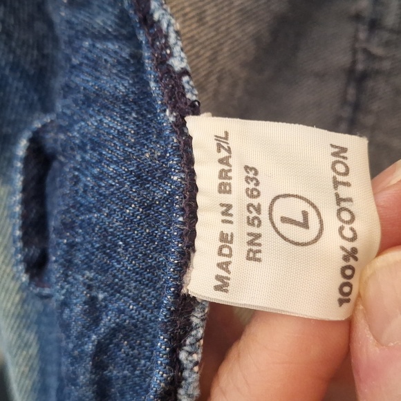 Jean Jacket Snap Front Size L - Picture 6 of 6